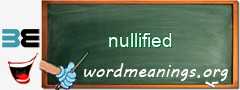 WordMeaning blackboard for nullified